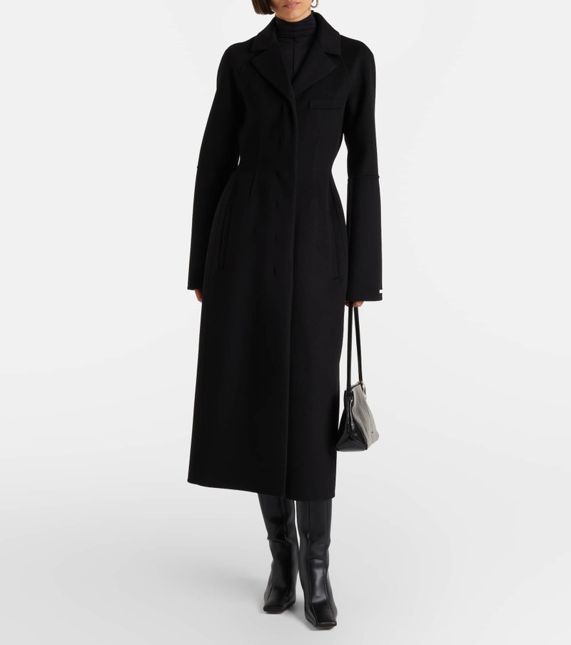 Sportmax Peplum virgin wool coat outlook