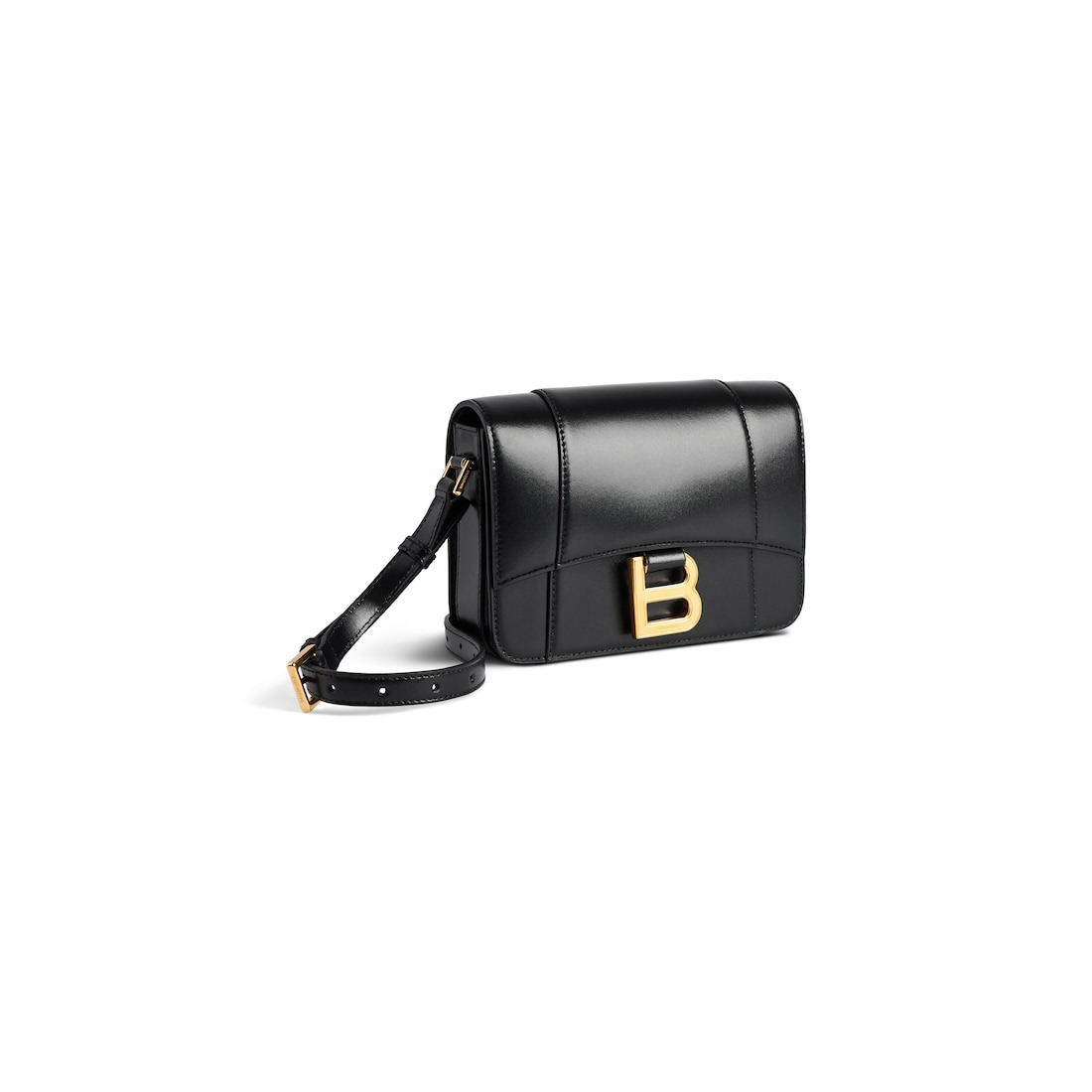 Women's Hourglass Small Flap Bag  in Black - 2