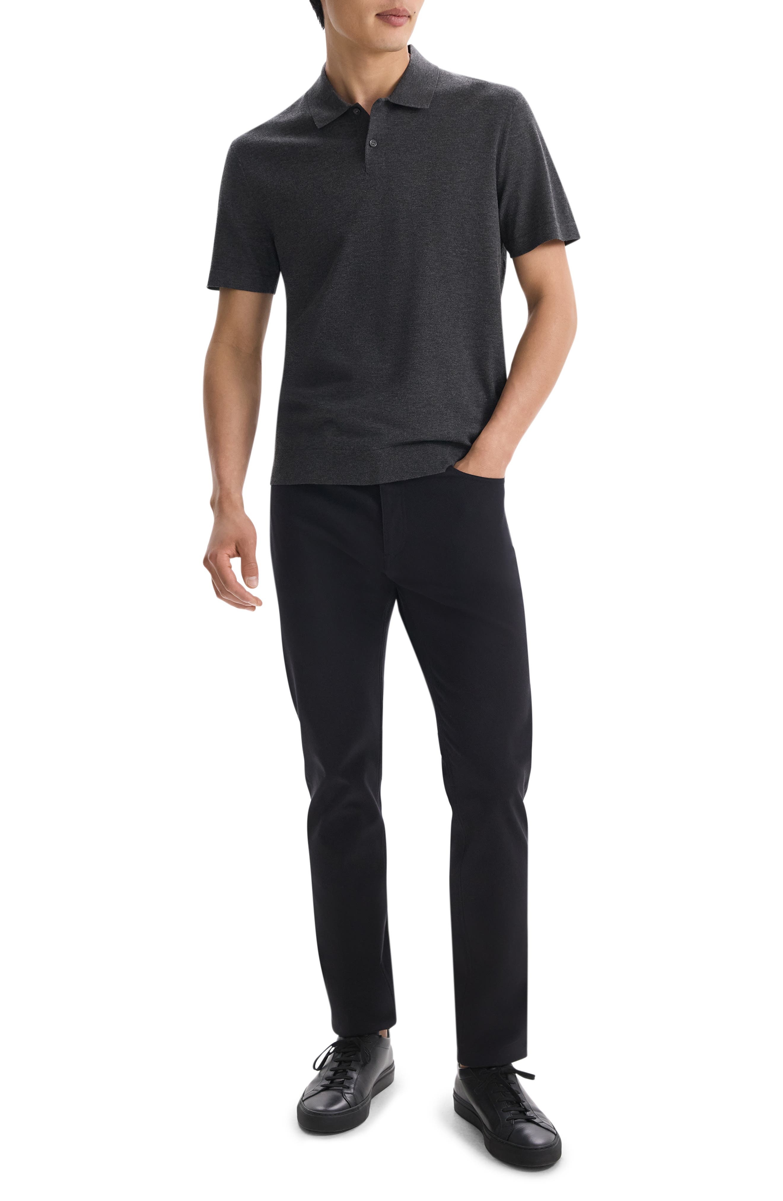 Theory Goris Performance Polo in Pestle Melange at Nordstrom - 5