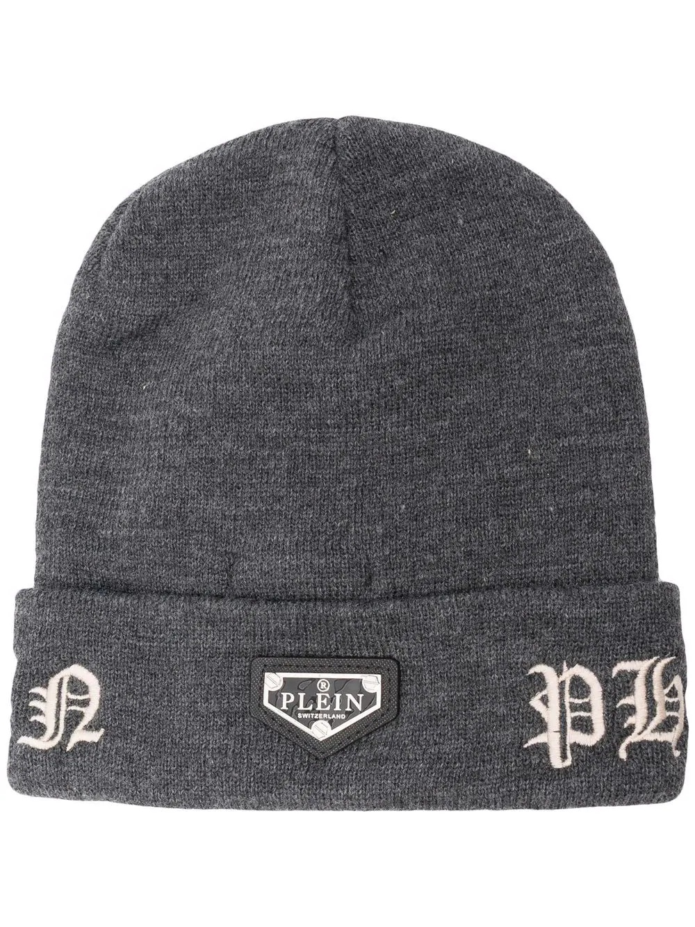 gothic logo embroidered beanie - 1