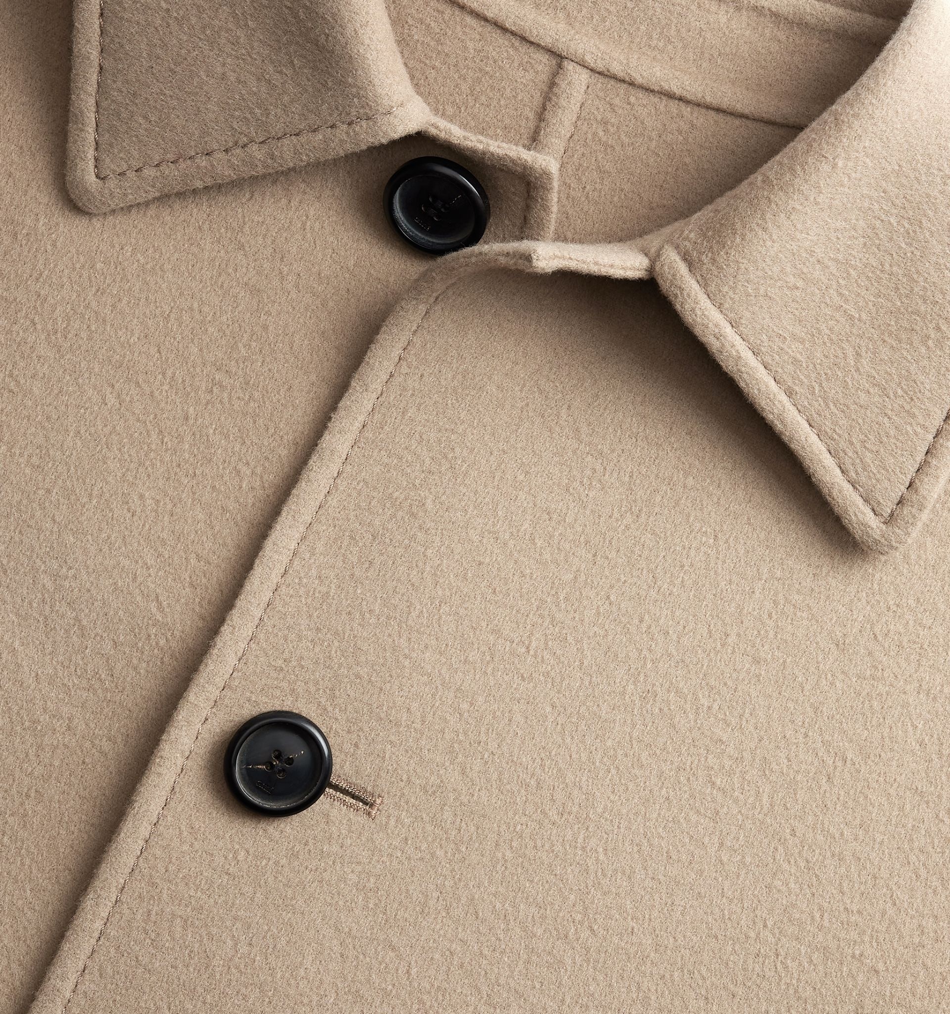 Double Face Coat With Patch Pockets - 3