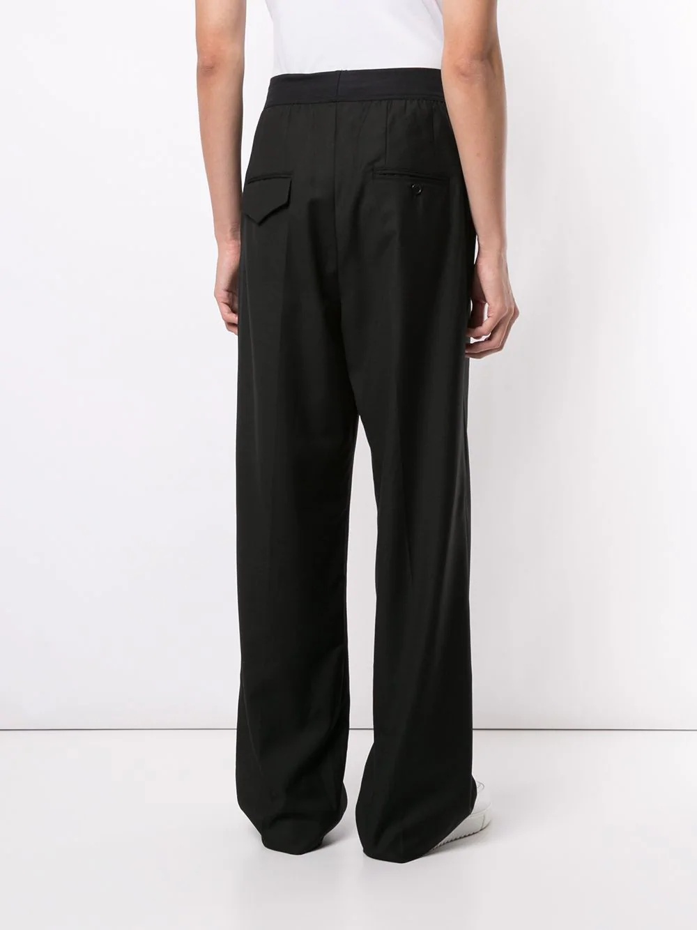 elasticated wide leg trousers - 5