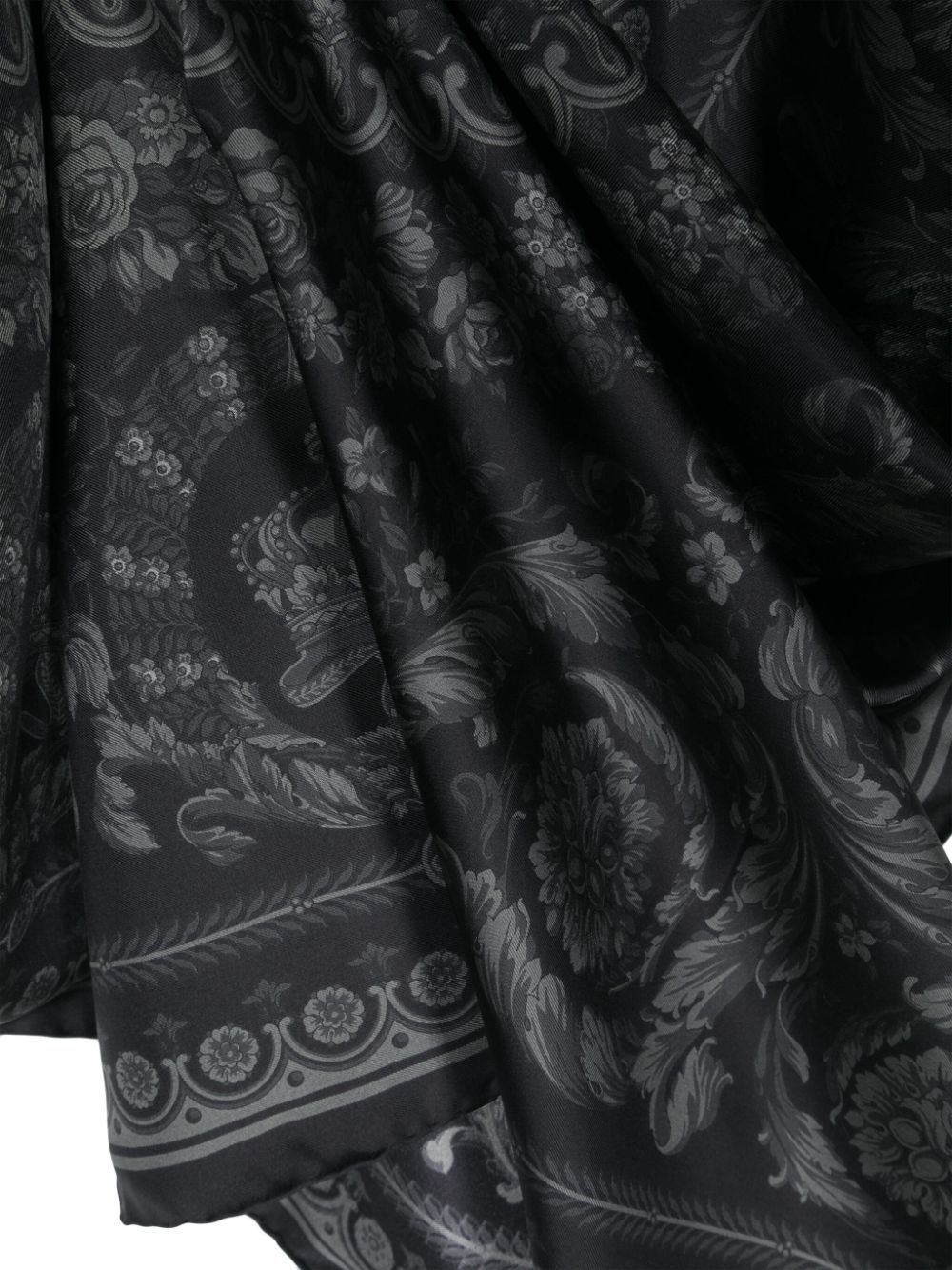 Barocco-print silk scarf - 3