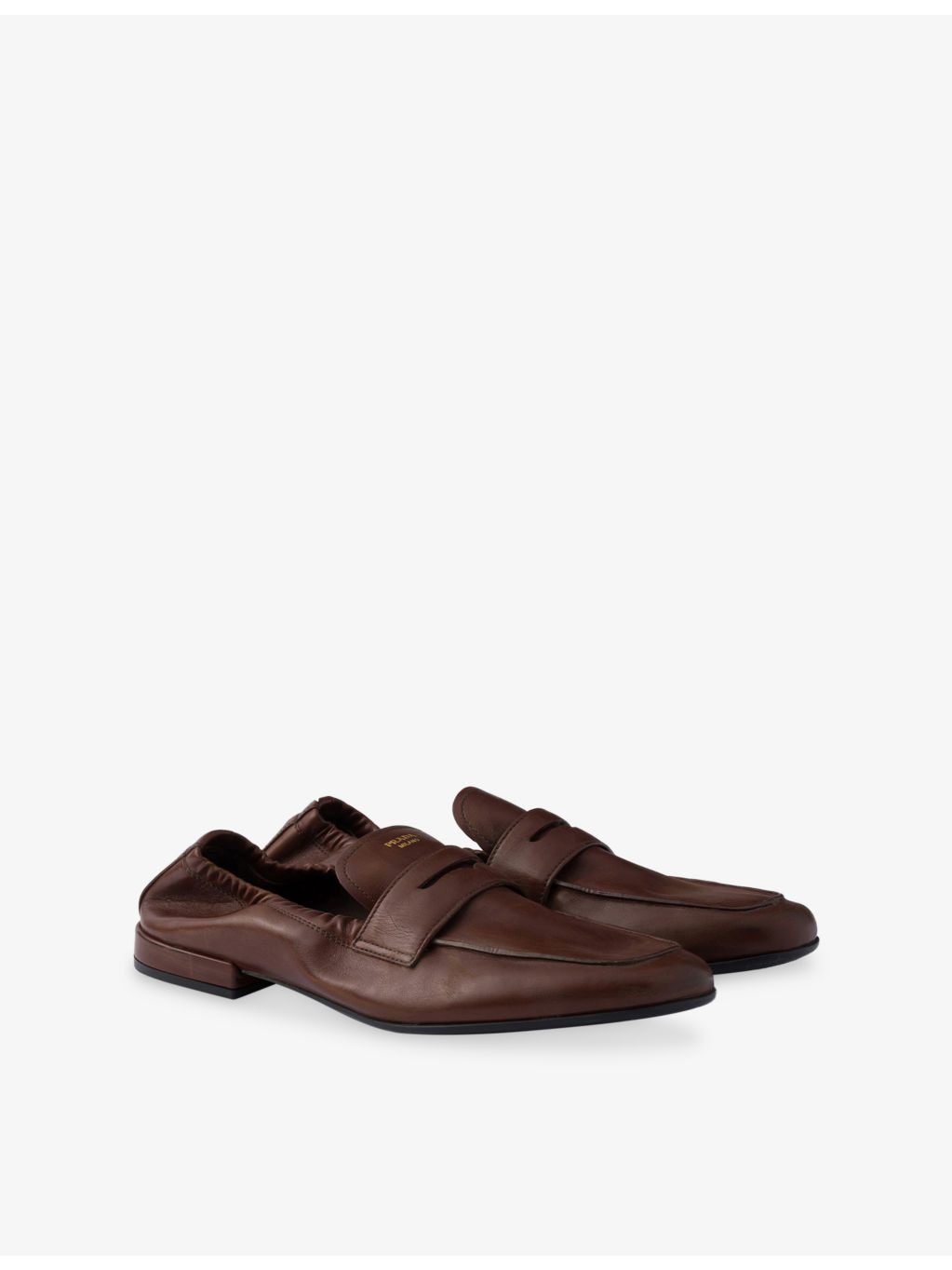 Shuffle Antiqued Leather Loafers - 3