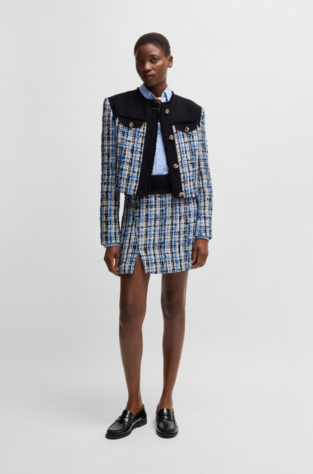 MINI SKIRT IN MULTICOLORED TWEED - 3