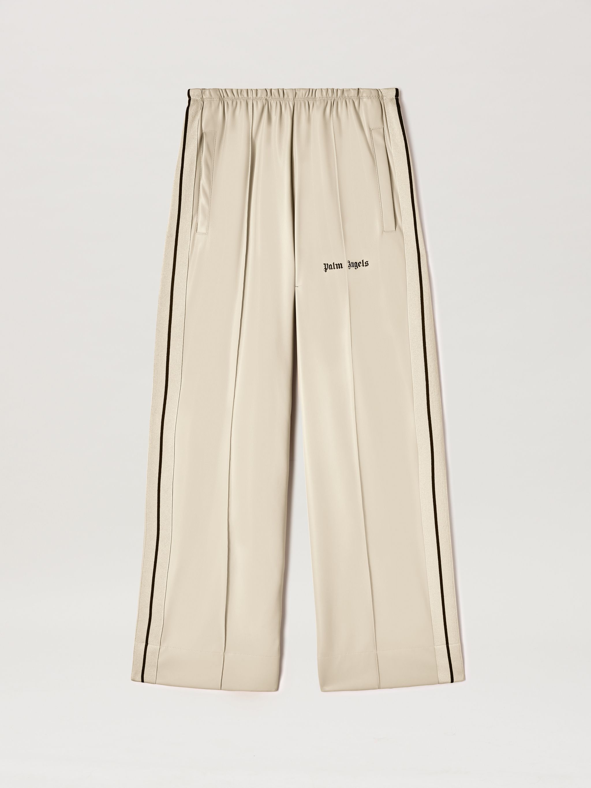 Leather Effct Loose Track Pants - 1