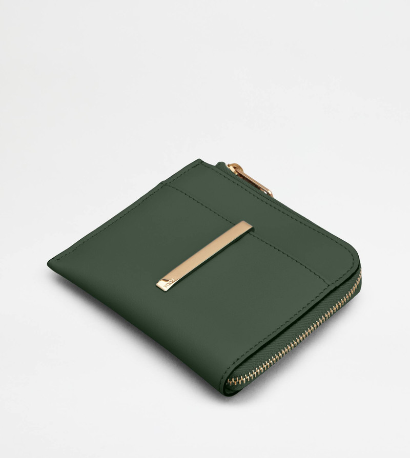 CARD HOLDER IN LEATHER - GREEN 3