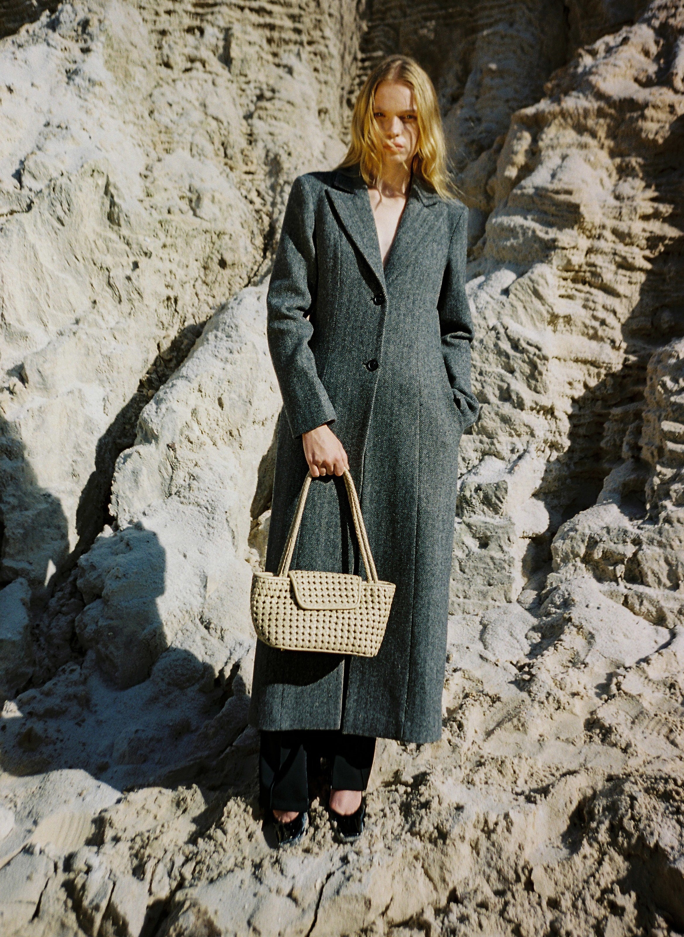 Courrier Tote Woven Leather Butter - 2