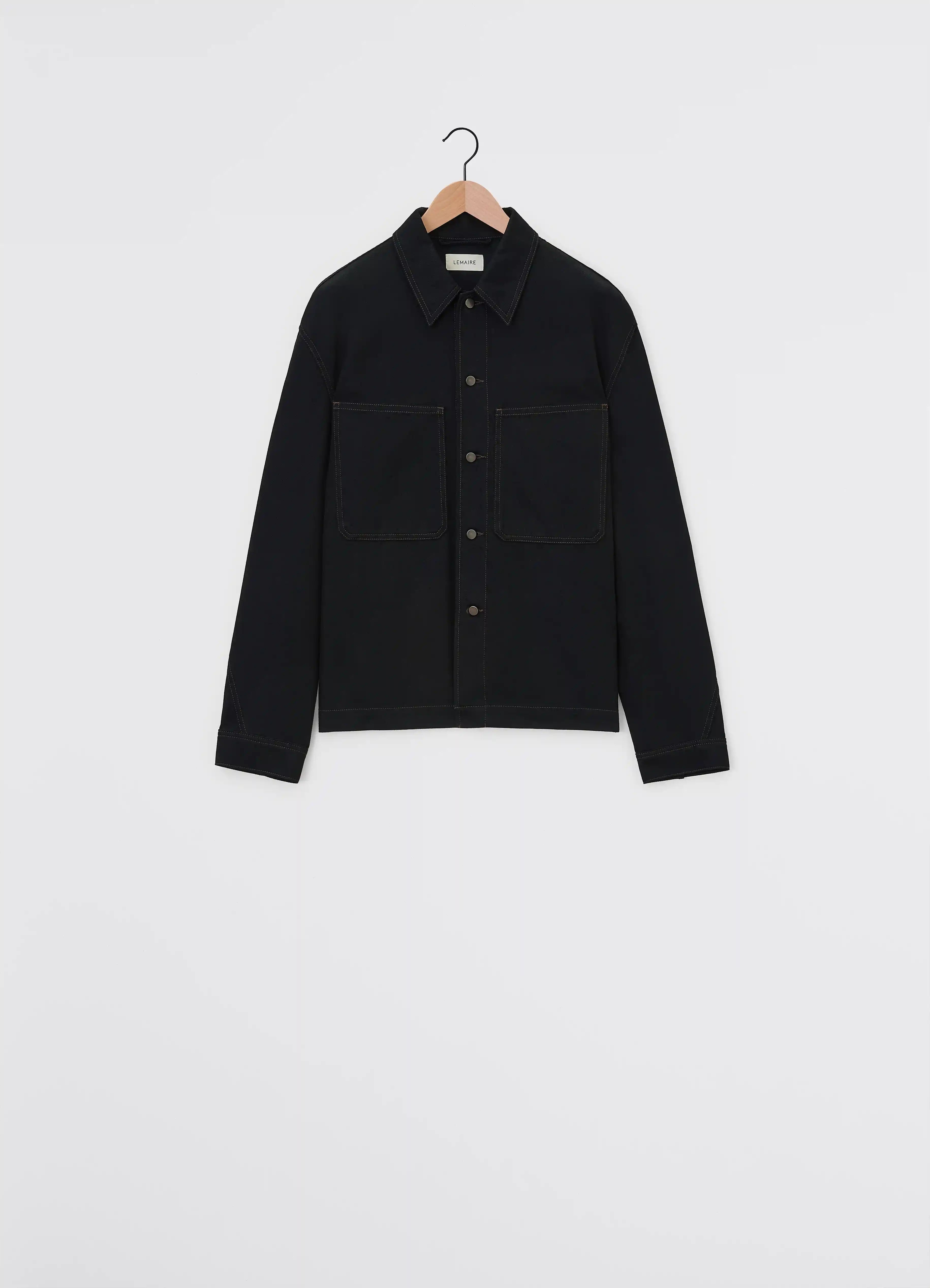 Lemaire TWISTED SLEEVE BOXY OVERSHIRT | REVERSIBLE