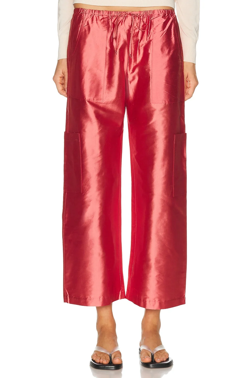 The Taffeta Drawstring Cargo Pant - 1
