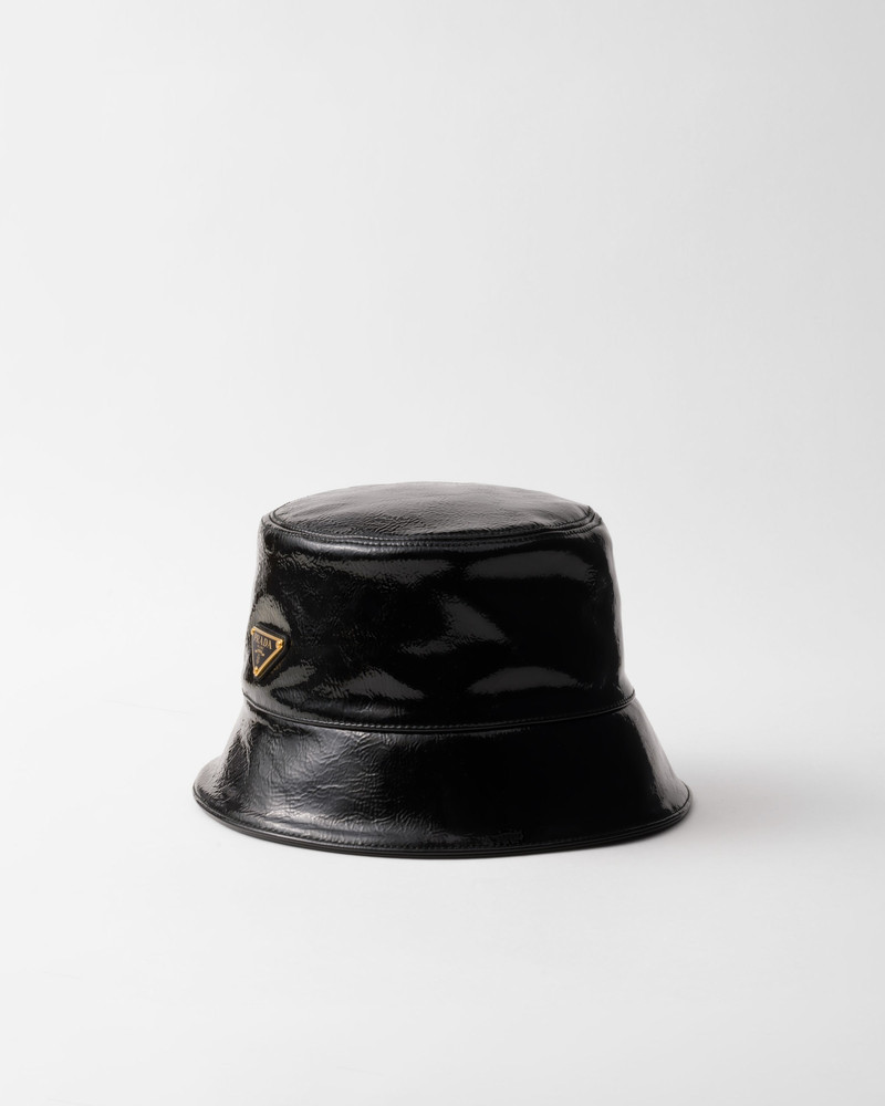 Naplak patent leather bucket hat - 1