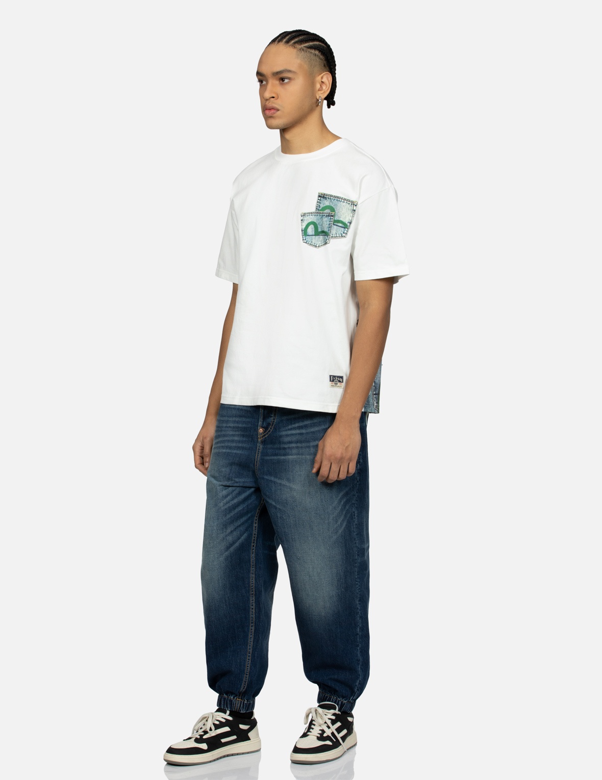 SIMULATED DIGITAL PRINT RELAX FIT T-SHIRT - 4