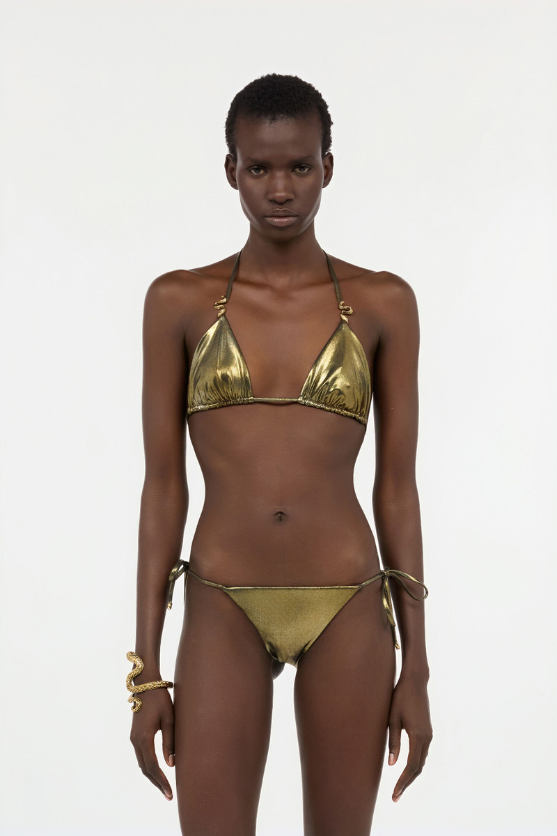 Gold Bikini Top with Serpents 3