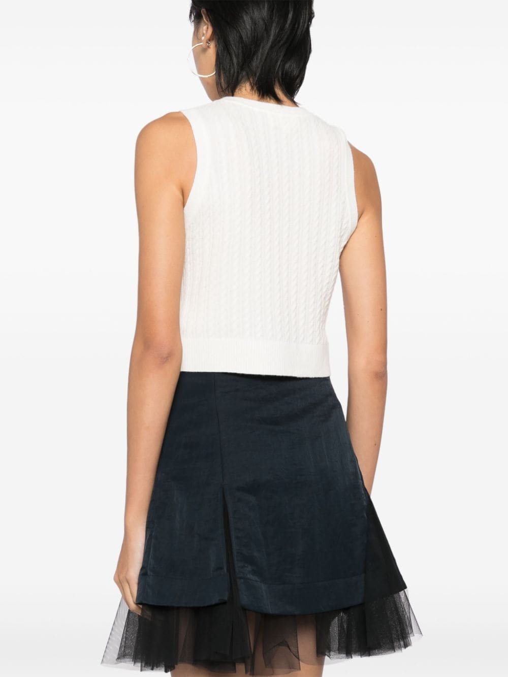 embellished sleeveless knitwear top - 4