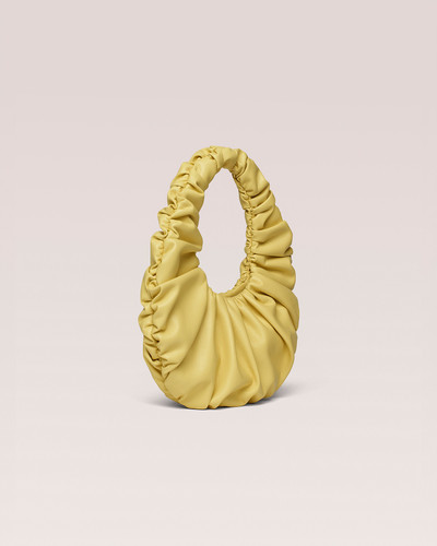 Nanushka ANJA BAGUETTE MINI - OKOBOR™ alt-leather ruched bag - Yellow outlook