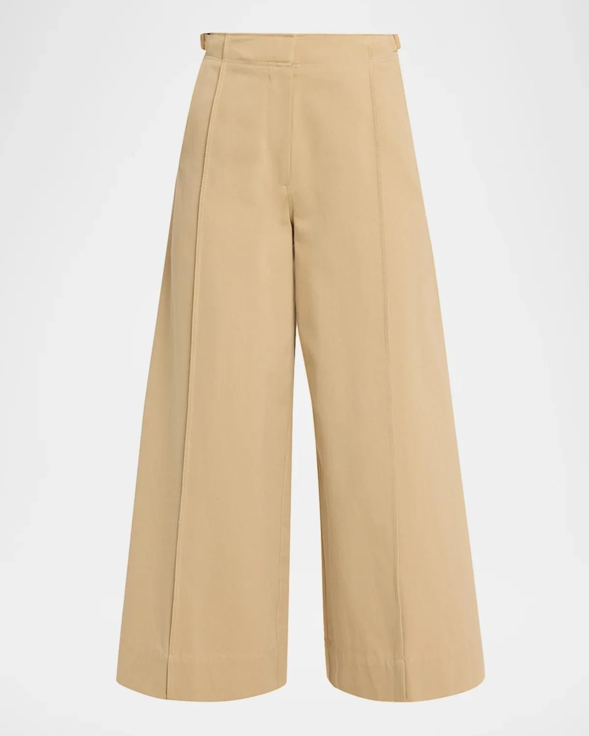 Sascha Cropped Wide-Leg Cotton Trousers - 1