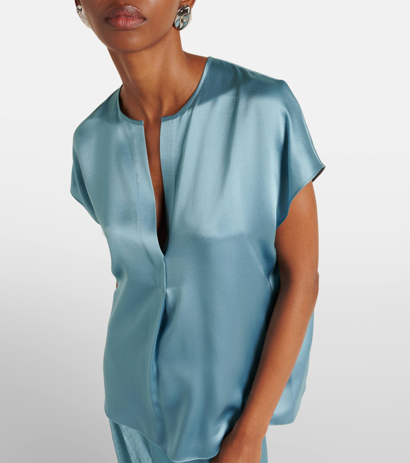Tie-neck silk blouse 4