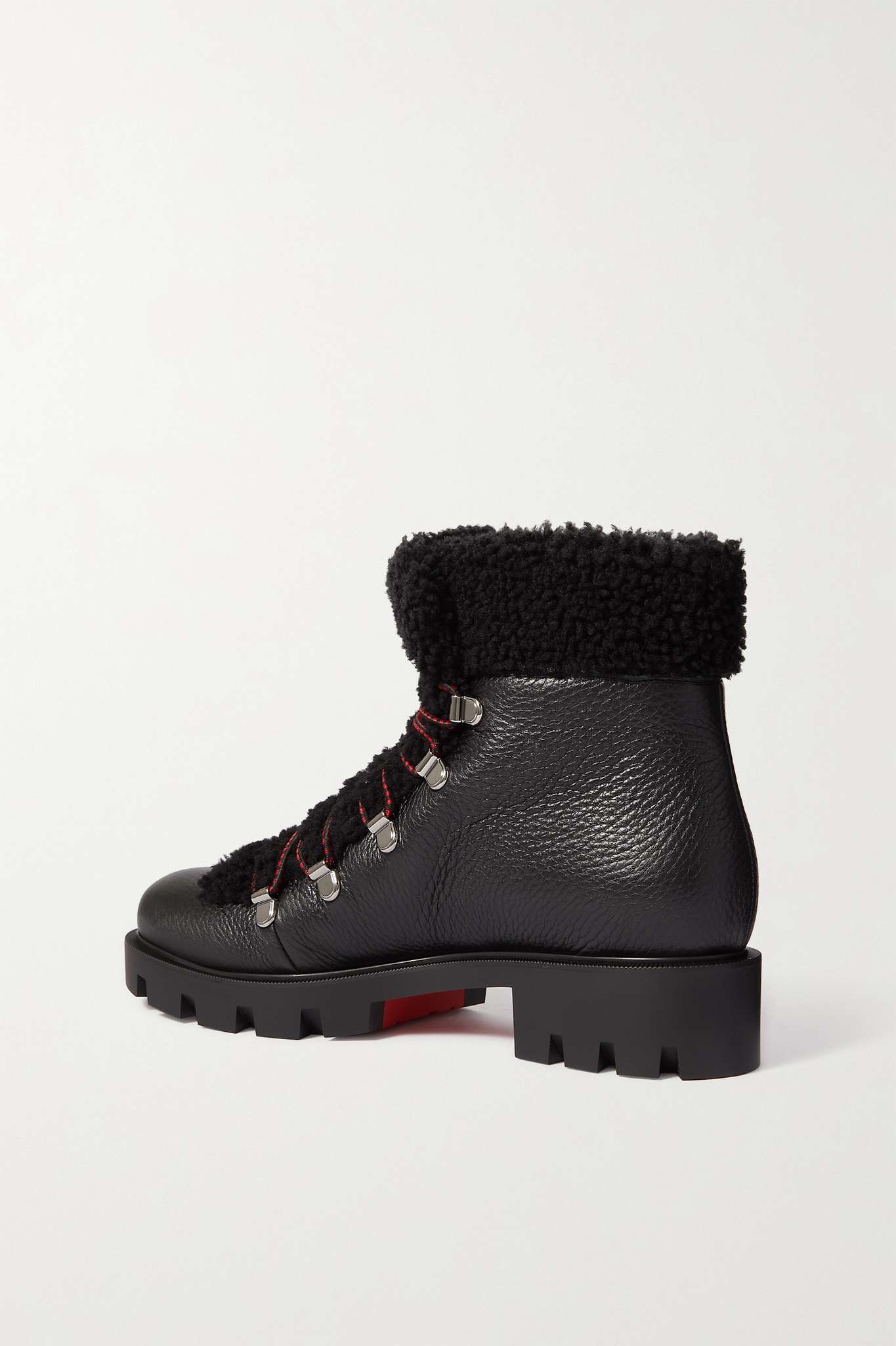 Edelvizir shearling-trimmed croc-effect leather ankle boots - 3