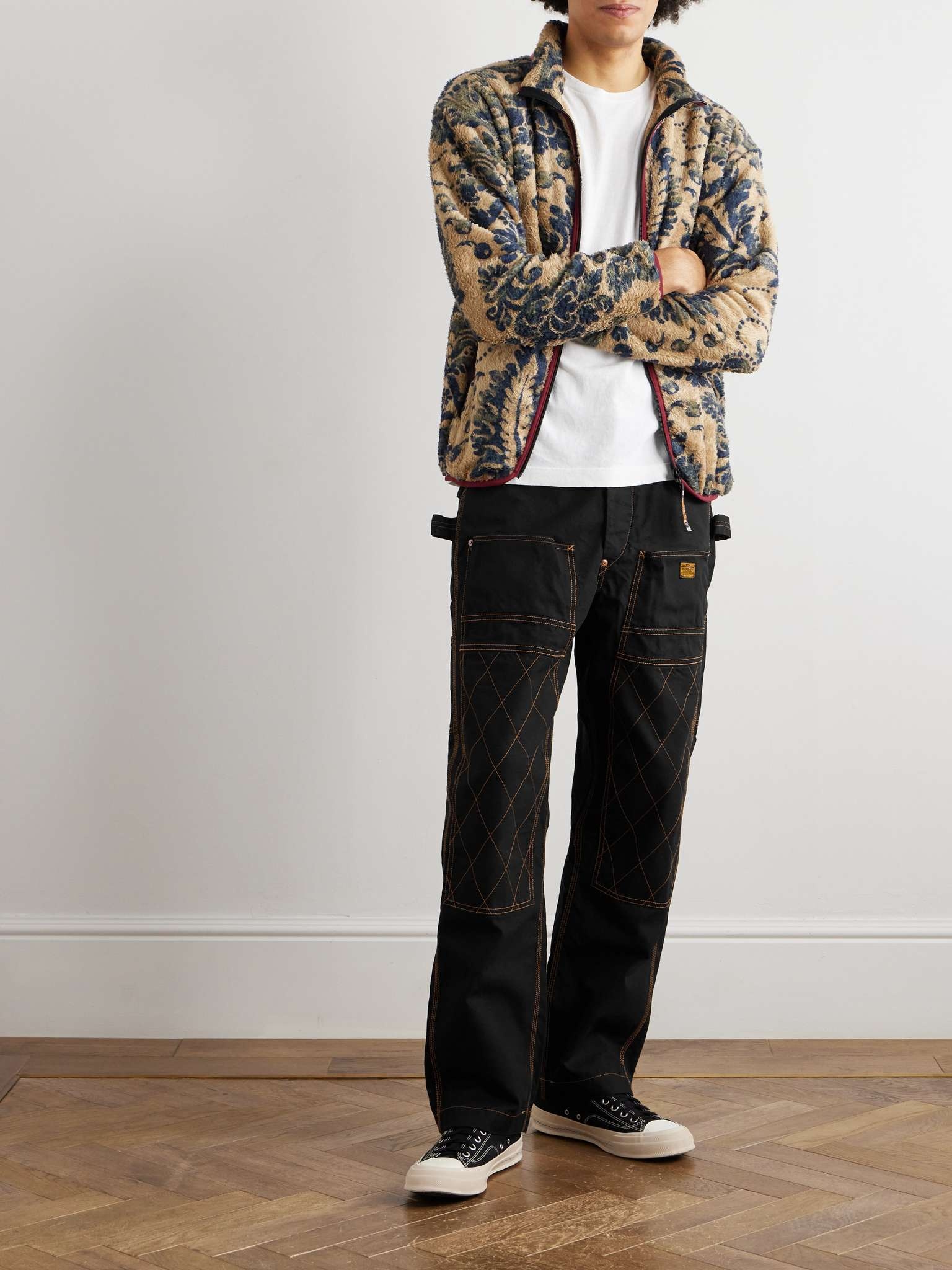 Lumber Straight-Leg Embroidered Cotton-Canvas Cargo Trousers - 2