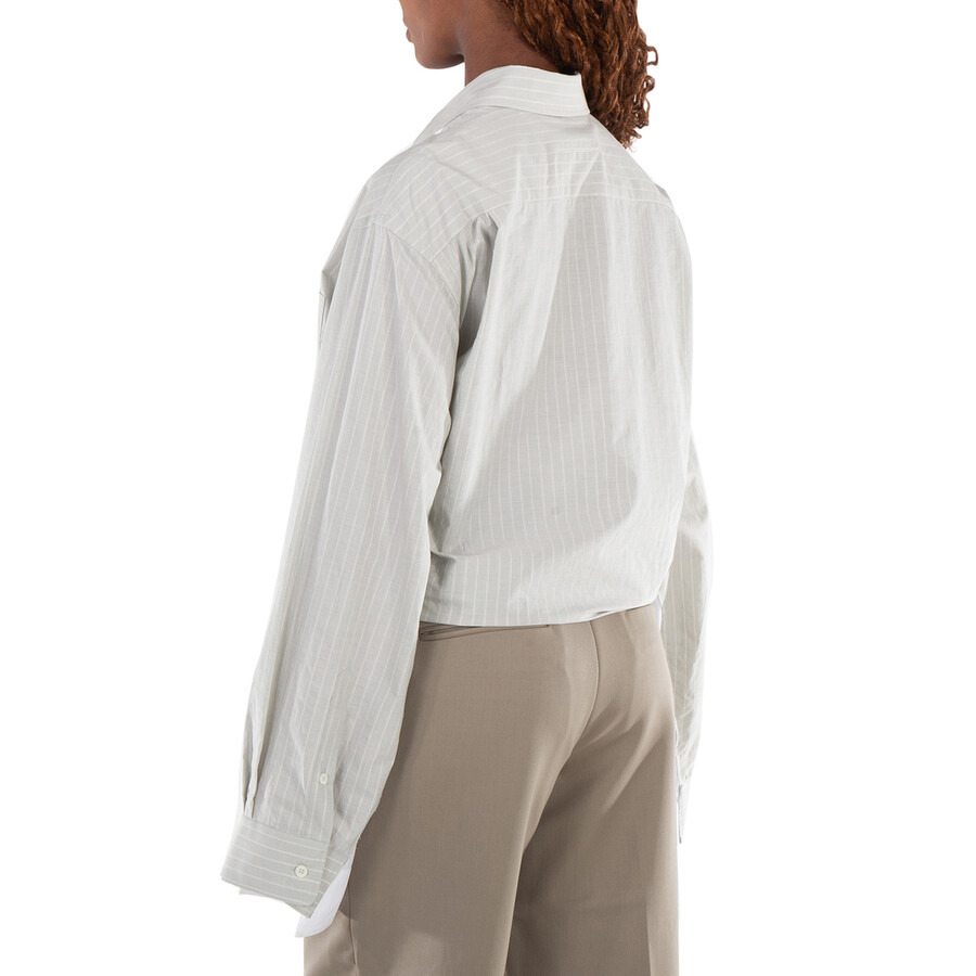 MM6 Striped Oversized Long-Sleeved Shirt - 5
