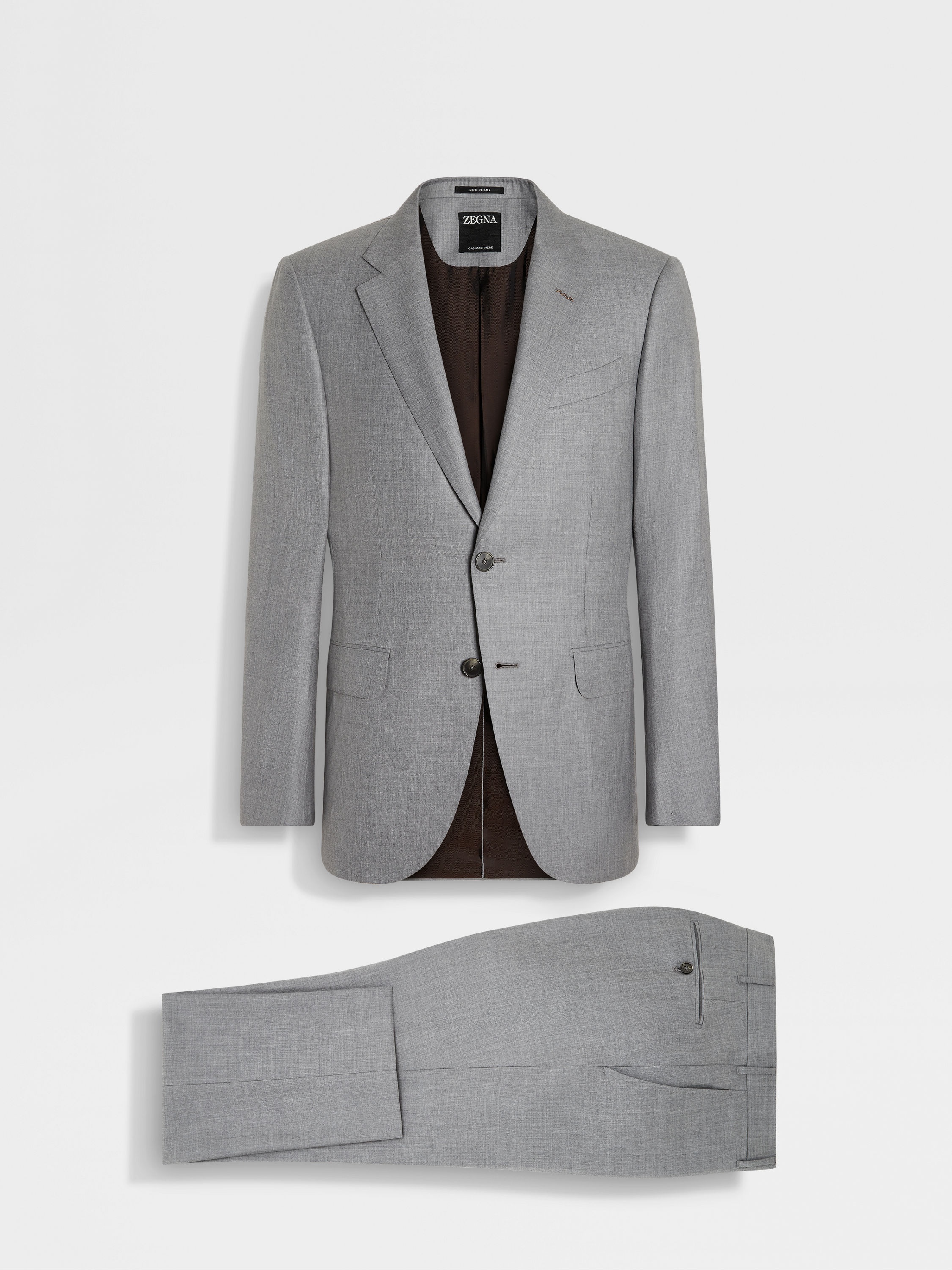 LIGHT GREY OASI CASHMERE SUIT - 2