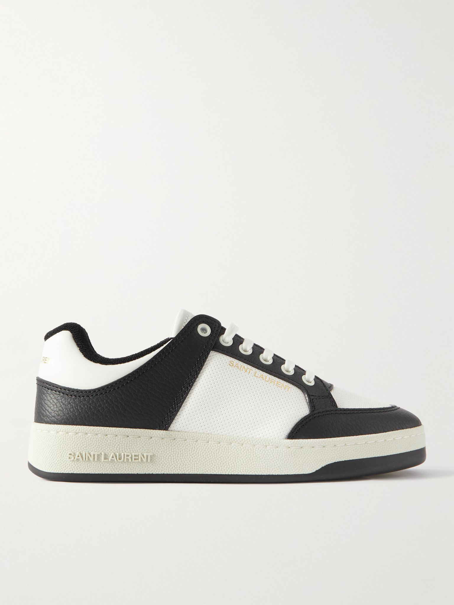 SL/61 Perforated Leather Sneakers White - 1