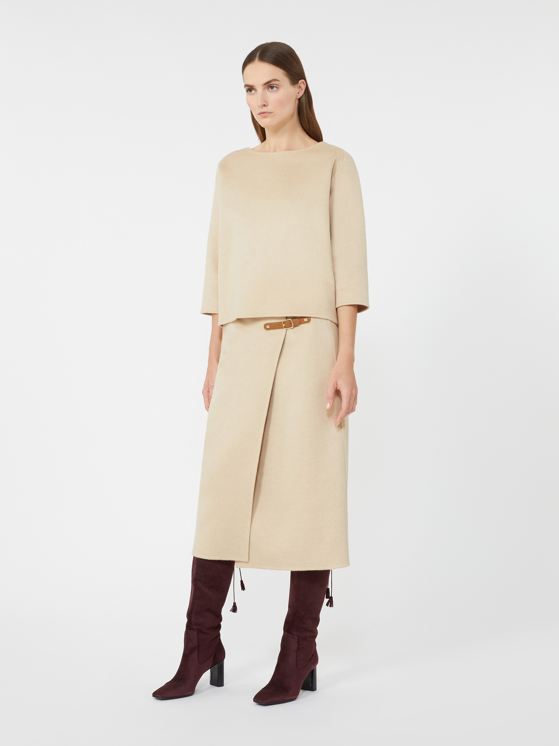 YORK Camel wrap skirt - 2