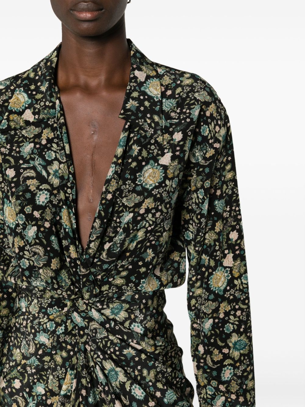 Rozo floral-print silk dress - 5