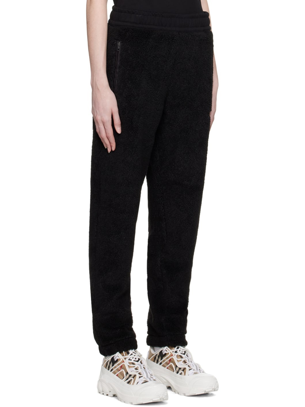 Black Embroidered Lounge Pants - 2
