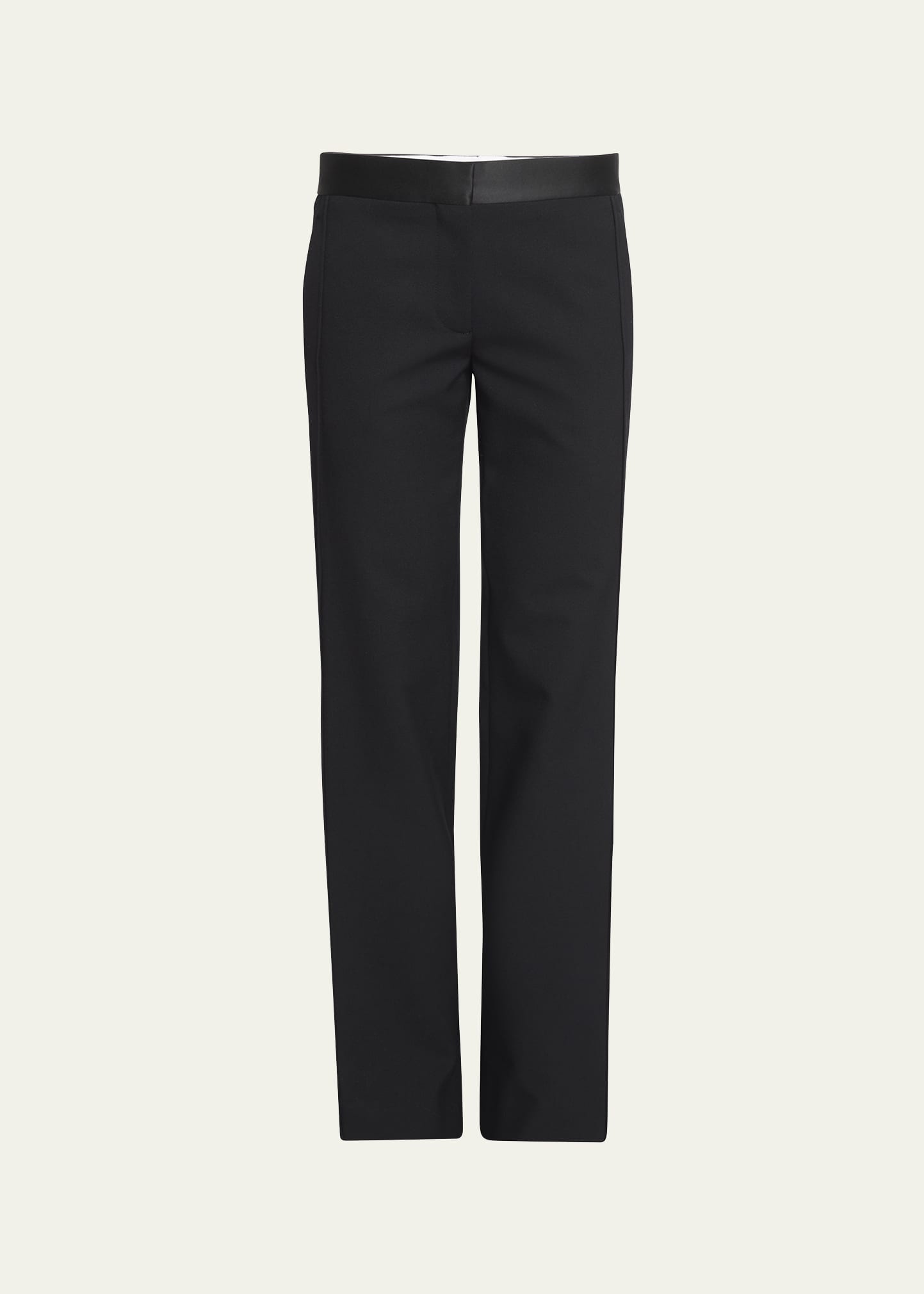 Mid-Rise Side Panel Straight-Leg Trousers - 1