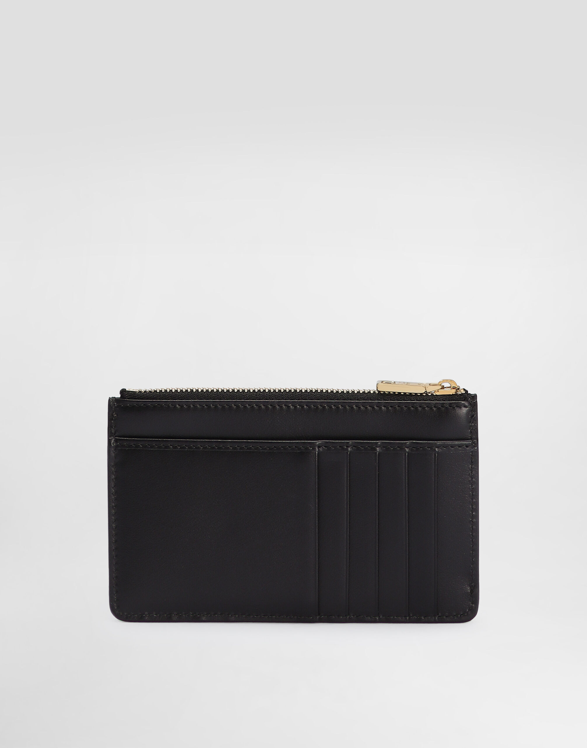 Medium calfskin card holder with DG logo - 3