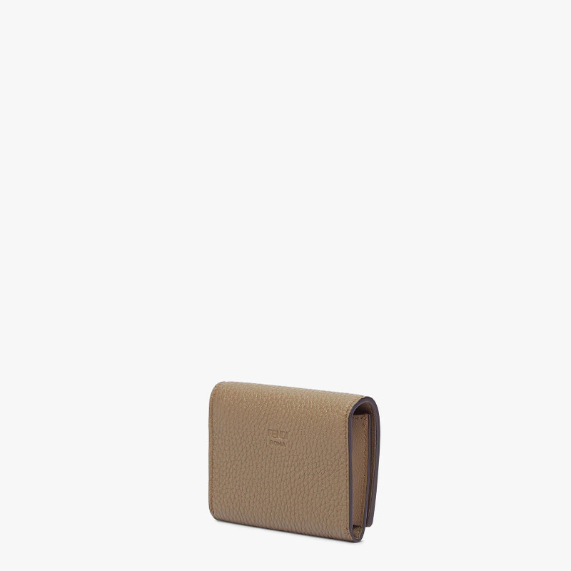 Beige leather business card holder 2