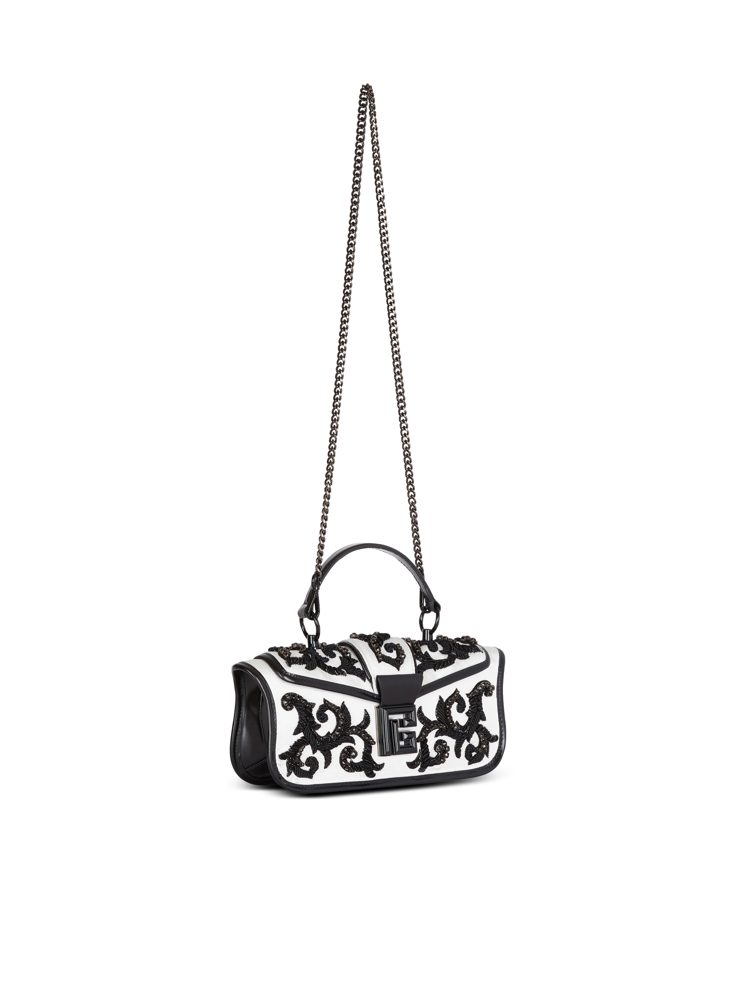クラッチバッグ Balmain Blaze Pouch-Box Leather Balmain Blaze Pouch Leather Shoulder Bag | Black | FARFETCH