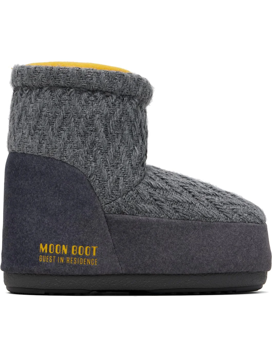 Gray Moon Boot Edition Icon Low No Lace Knit Boots - 1