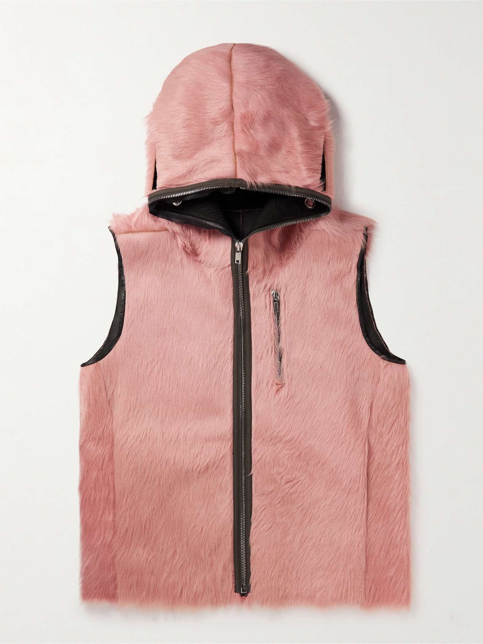 Calf Hair Hooded Gilet - 1
