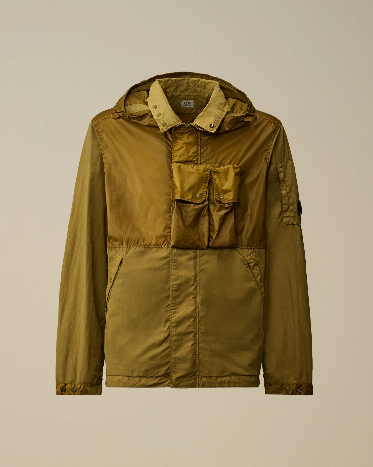 Flatt Nylon Mixed Hooded Lens Jacket - 1