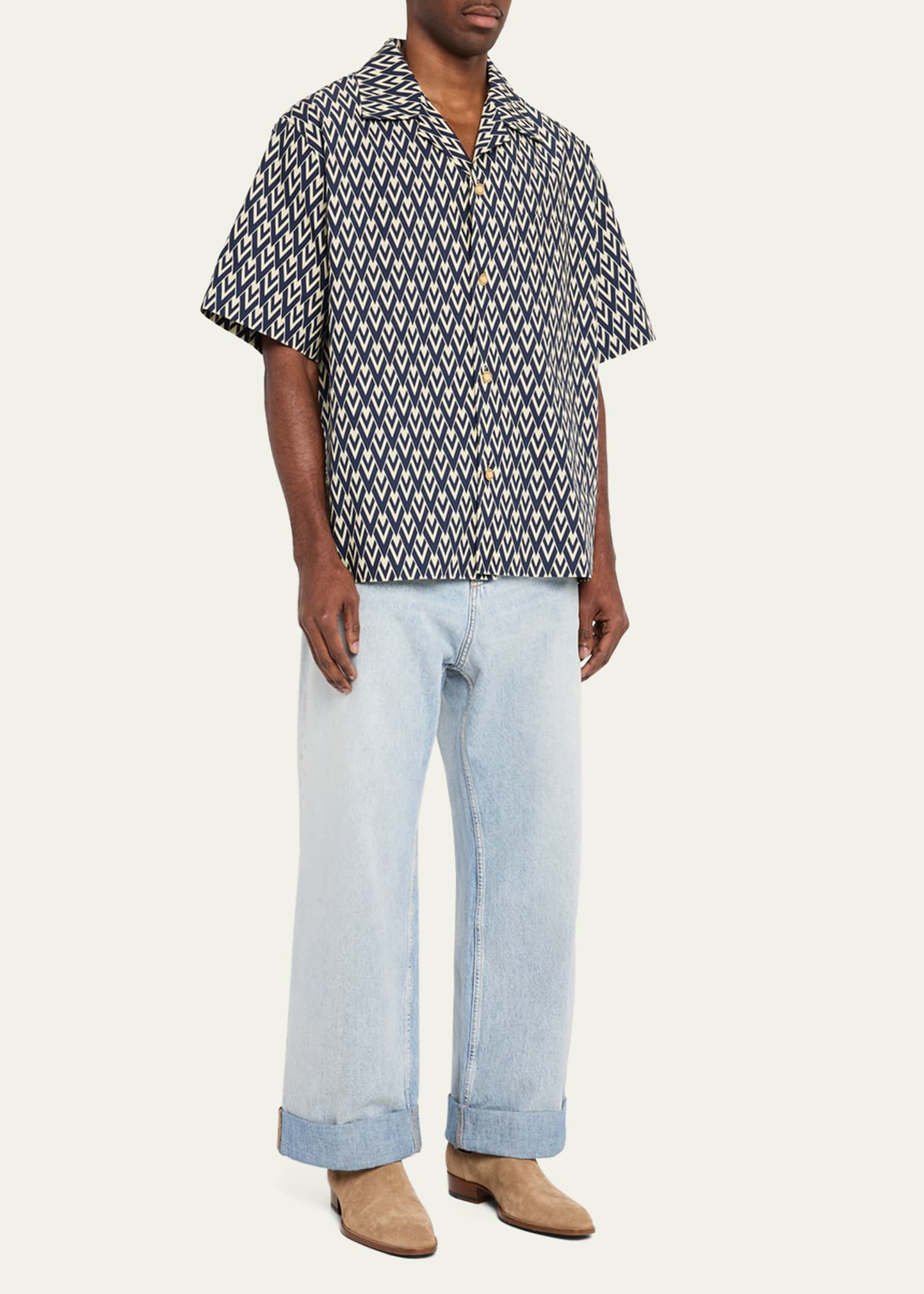Men's Wide-Leg Denim Jeans - 2