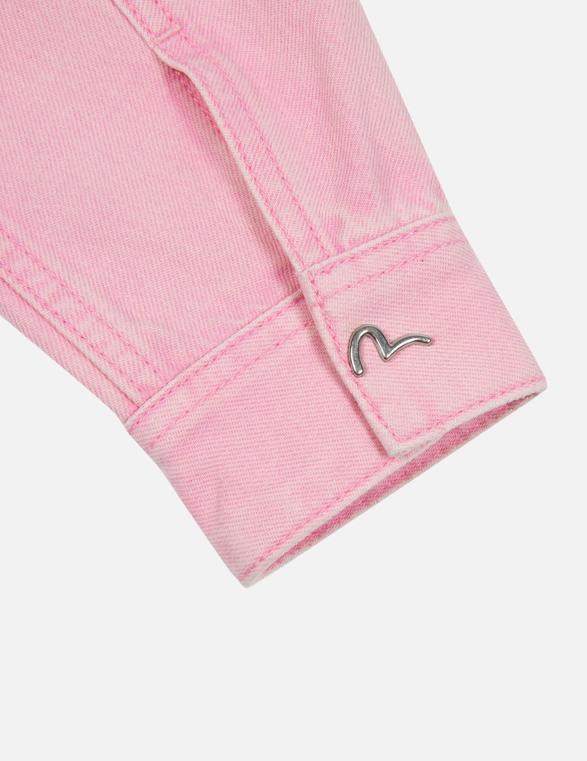 SEAGULL APPLIQUE EMBROIDERY MOCK 2-IN-1 FASHION FIT DENIM JACKET - 11