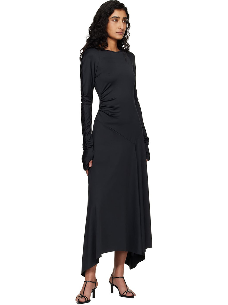Victoria Beckham Black Long Sleeve Midi Dress outlook