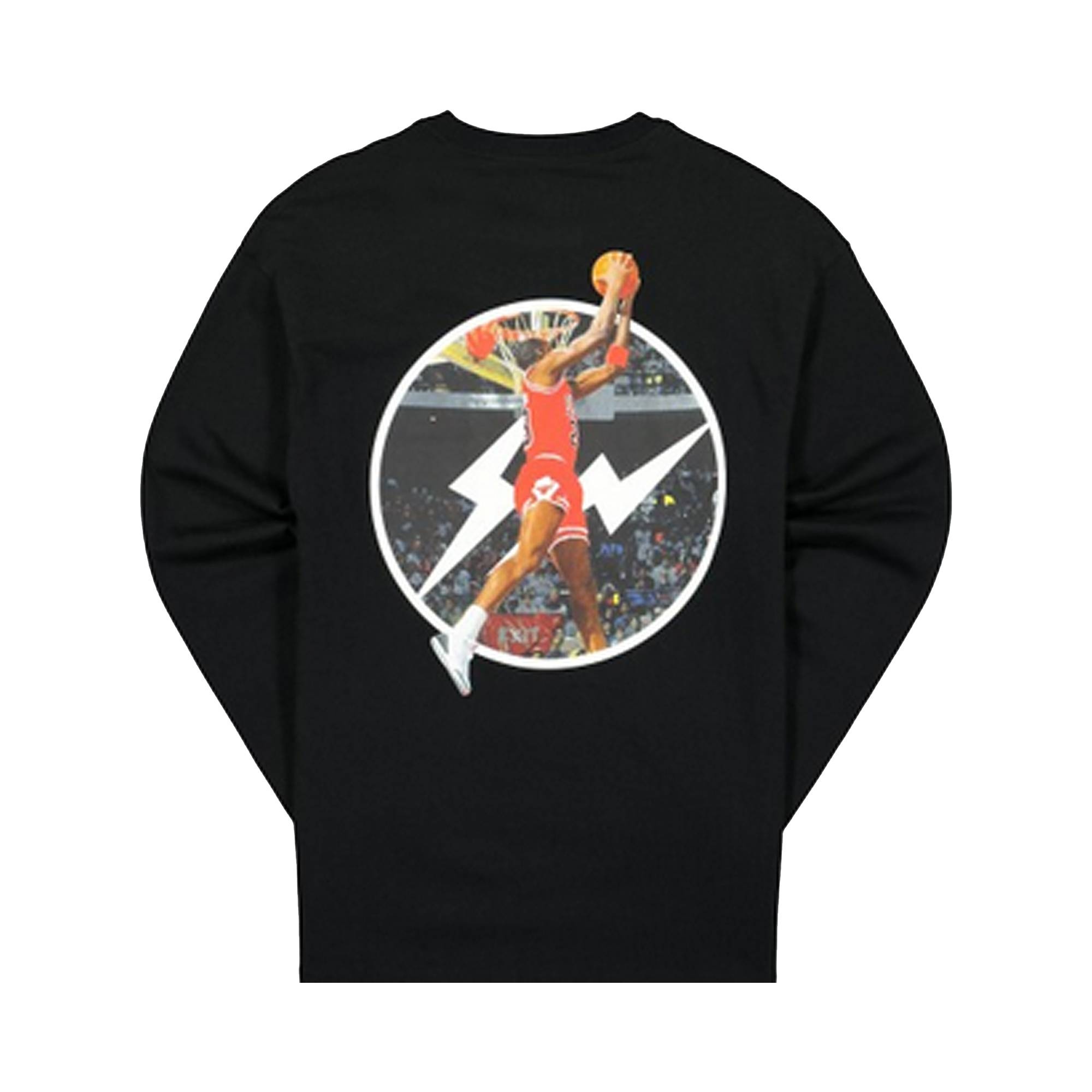 Air Jordan x Fragment Long-Sleeve T-Shirt 'Black/Reflective Silver' - 2