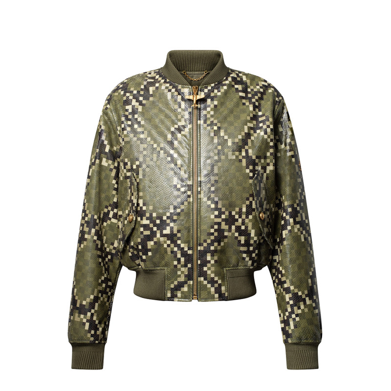 Graphic Leather Bomber 1