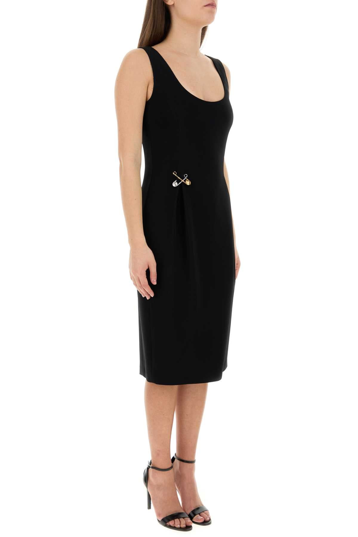 Versace Women Black Stretch Cady Dress - 3