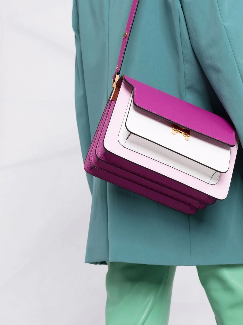 Trunk colour-block crossbody bag - 4