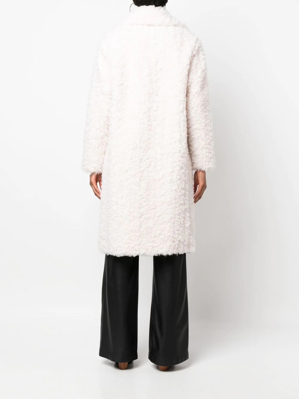 woven wool maxi coat - 4
