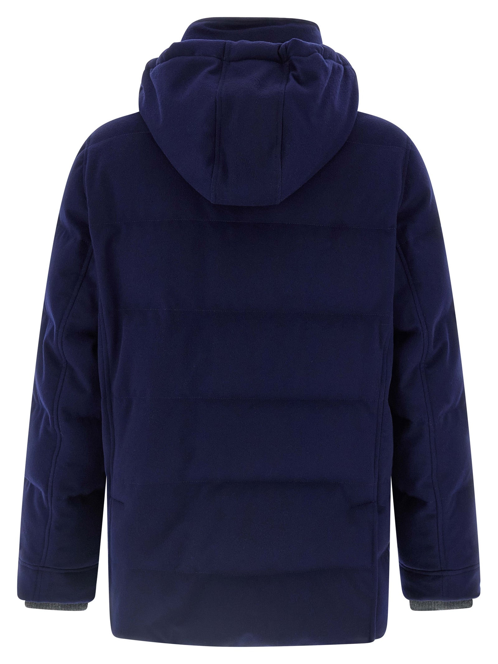 Flannel Down Jacket Puffer Jackets Blue - 2