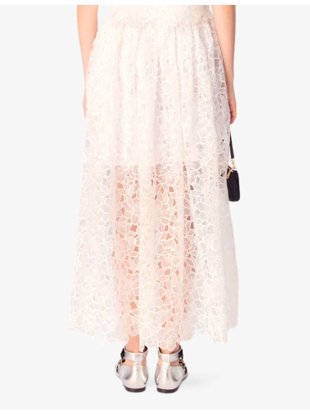 Open-Lace Woven Maxi Skirt - 4