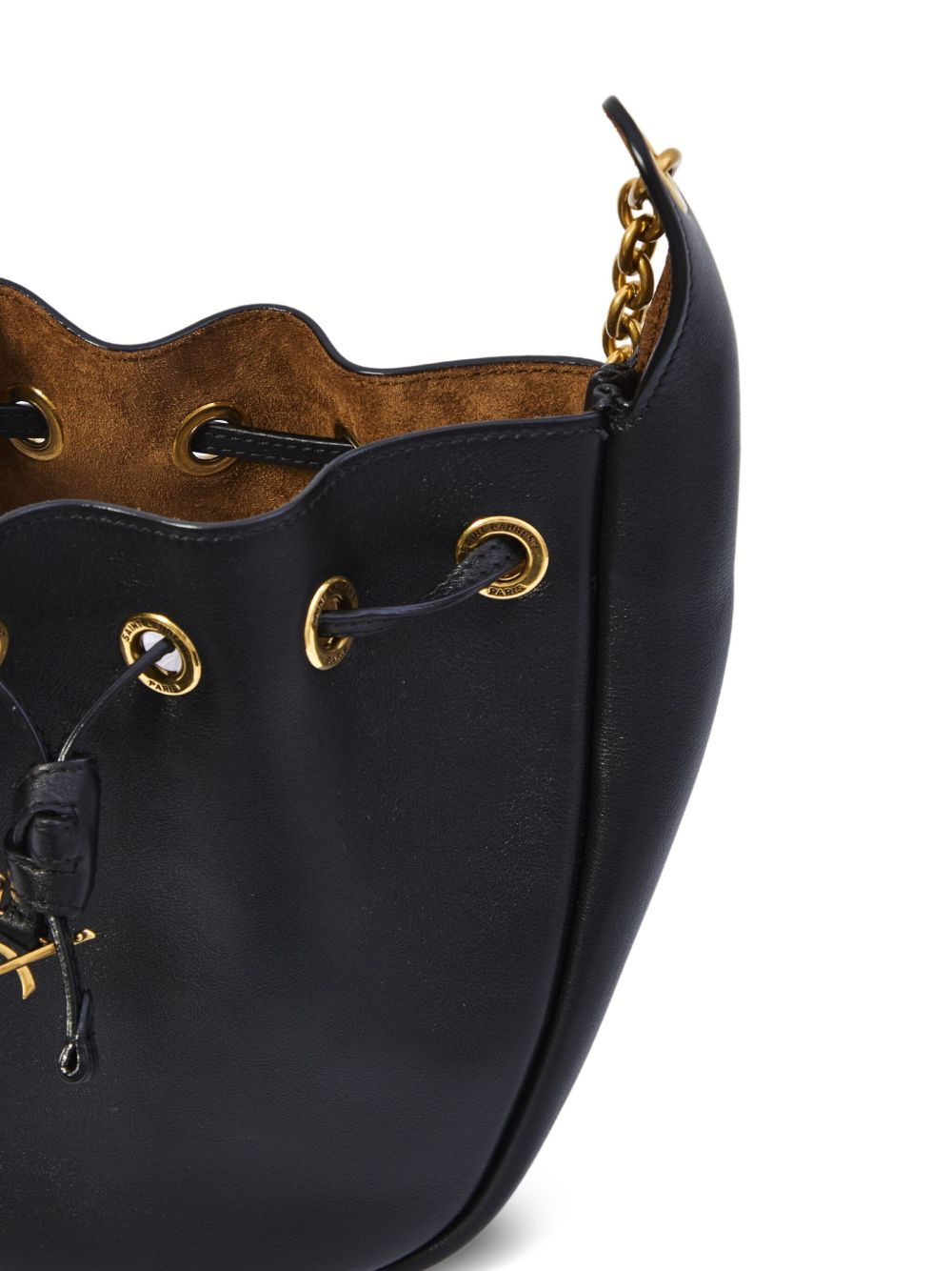Cassandre drawstring leather shoulder bag - 4
