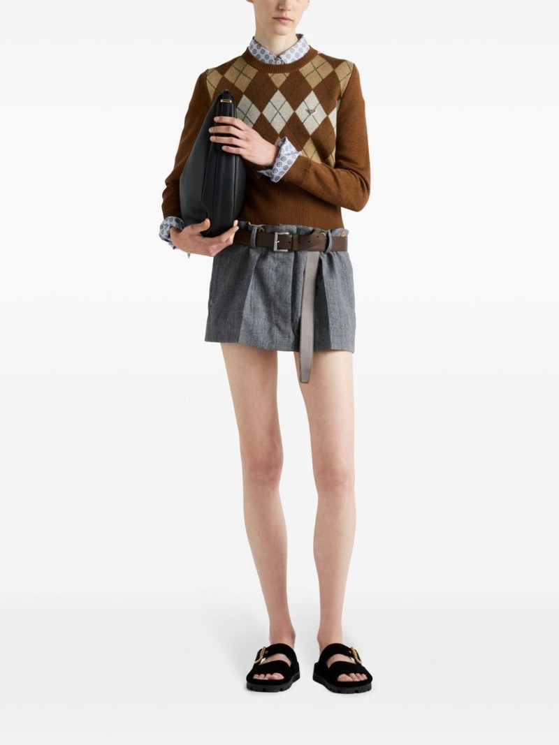 Prada pinstripe-print skirt outlook