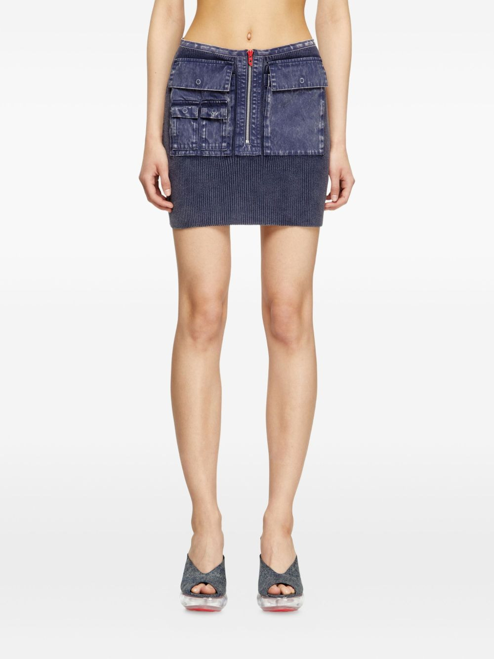 M-Meryn zip-front pocket mini skirt - 3