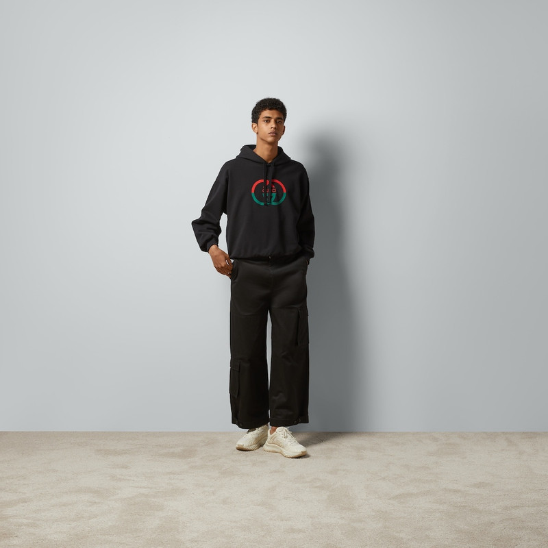 GUCCI Cotton jersey printed hooded sweatshirt outlook